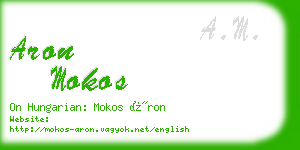 aron mokos business card